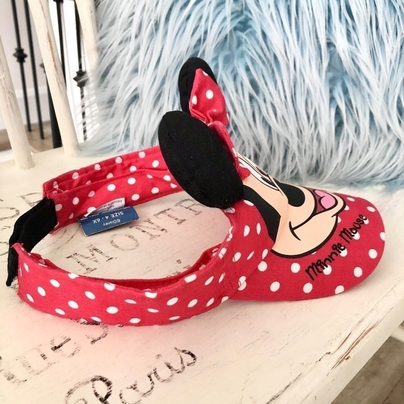 DISNEY, Minnie Mouse, Sun Visor, Adjustable, Child, Size 4 - 6X, Nice Condition‎ - Picture 4 of 9